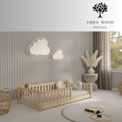 Łóżko Dziecięce ABETE  mini - Sosna naturalna lakier
